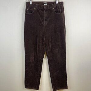 Vintage Womens Fisherman Academia Corduroy Pants 12 Brown Old Money Ivy League